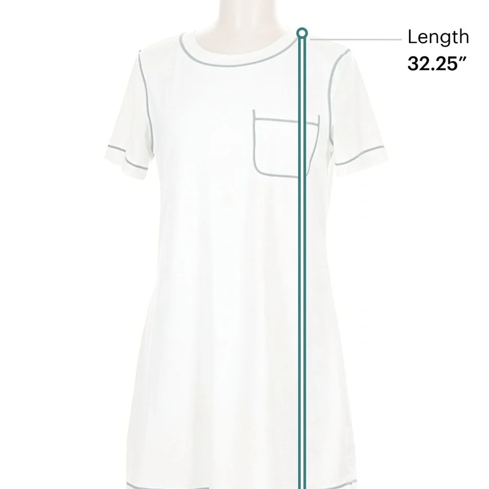 Tuckernuck White and Green Tnuck Sport Active Dress Like New - Picture 8 of 8